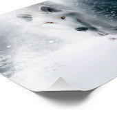 巨大な白い狼 フォトプリント (角)