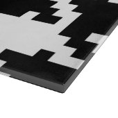 巨大な白黒千鳥格子の カッティングボード (角)