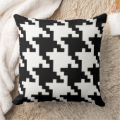 巨大な白黒千鳥格子の クッション (ブランケット)