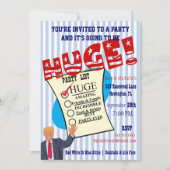 巨大な祝マイルストーンのパーティーを切り取る 招待状 (正面)