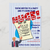 巨大な祝マイルストーンのパーティーを切り取る 招待状 (正面/裏面)