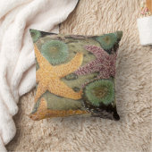 巨大な緑のアネモネと黄海の星 クッション (ブランケット)