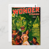 巨大な緑のヘビ女 ポストカード (正面/裏面)