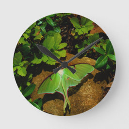 巨大な緑のルナガ ラウンド壁時計