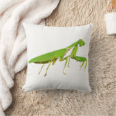 巨大な緑の祈るカマキリの装飾用クッション クッション (ブランケット)