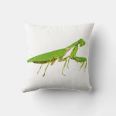 巨大な緑の祈るカマキリの装飾用クッション クッション (裏面)
