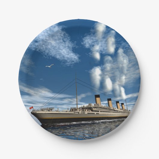 巨大な船- 3Dは描写します ペーパープレート (正面)