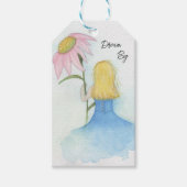 巨大な花を持つドリームガール「ドリームビッグ」 ギフトタグ (正面)