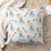 巨大な花を持つドリームガール「ドリームビッグ」 クッション (ブランケット)