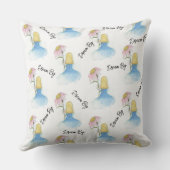 巨大な花を持つドリームガール「ドリームビッグ」 クッション (裏面)