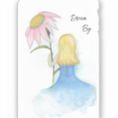 巨大な花を持つドリームガール「ドリームビッグ」 シール (正面)