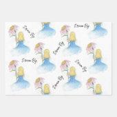 巨大な花を持つドリームガール「ドリームビッグ」 ラッピングペーパーシート (正面3)