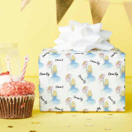 巨大な花を持つドリームガール「ドリームビッグ」 ラッピングペーパー