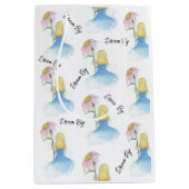 巨大な花を持つ夢の女の子「夢の大」 ミディアムペーパーバッグ (正面)