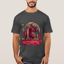 巨大な赤いエイリアンワームモンスタTシャツ Tシャツ