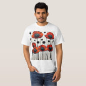 巨大な赤いケシ3 Tシャツ (正面フル)