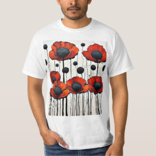 巨大な赤いケシ3 Tシャツ