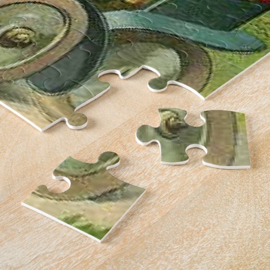 巨大な赤い卵Caを提供するイースター絵を描バニー ジグソーパズル (側面)