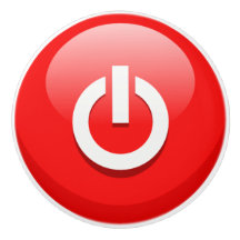巨大な赤の電源ボタン