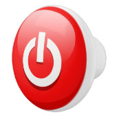 巨大な赤の電源ボタン セラミックノブ (右)