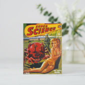 巨大な赤犬昆虫 ポストカード (スタンド正面)