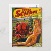 巨大な赤犬昆虫 ポストカード (正面/裏面)