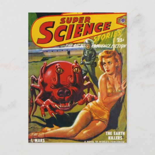 巨大な赤犬昆虫 ポストカード (正面)