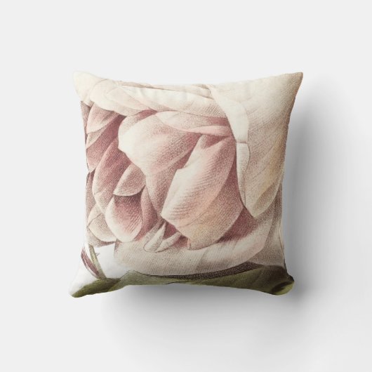 巨大な赤面のバラの装飾的な花の装飾用クッション クッション (裏面)
