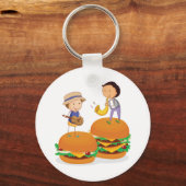 巨大な遊チーズバーガーのキッズミュージック キーホルダー (正面)