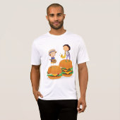 巨大な遊チーズバーガーのキッズミュージック Tシャツ (正面フル)
