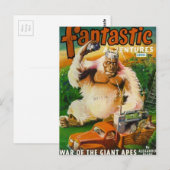 巨大な遠隔操作のホワイトゴリラ ポストカード (正面/裏面)