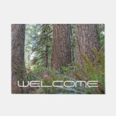 巨大な針葉樹の森へようこそ ドアマット (正面)
