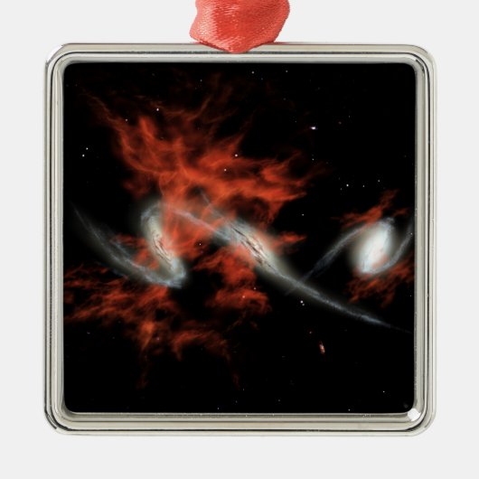 巨大な銀河の塊 メタルオーナメント (正面)