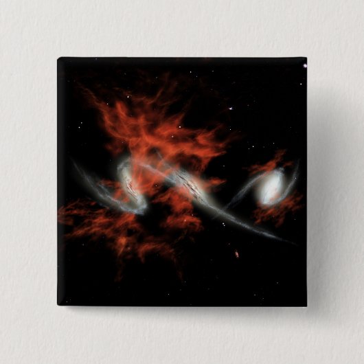 巨大な銀河の塊 缶バッジ (正面)