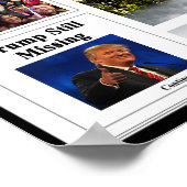 巨大な隕石がDCに衝突 - 面白い反トランプフェイクニュース ポスター (角)