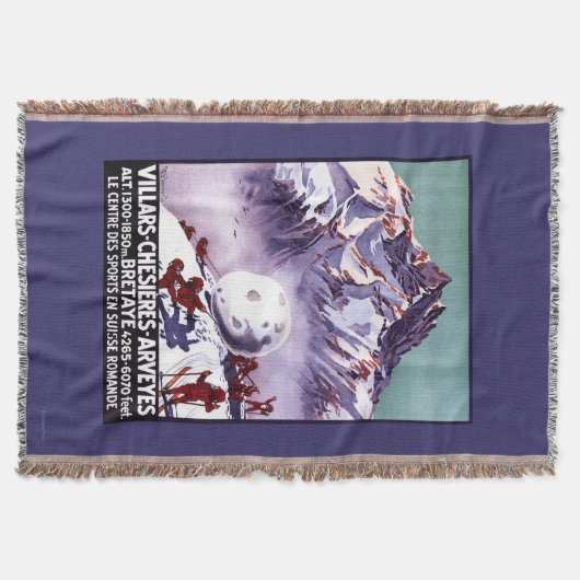 巨大な雪玉ポスターを作るいけない格言 スローブランケット (正面)