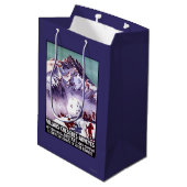 巨大な雪玉ポスターを作るいけない格言 ミディアムペーパーバッグ (裏面アングル)