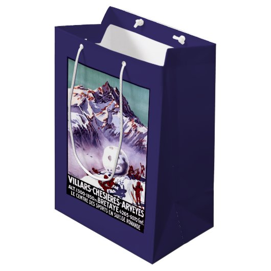 巨大な雪玉ポスターを作るいけない格言 ミディアムペーパーバッグ (正面アングル)