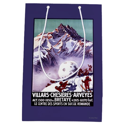 巨大な雪玉ポスターを作るいけない格言 ミディアムペーパーバッグ (裏面)