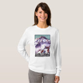 巨大な雪玉ポスターを作るいけない格言 Tシャツ (正面フル)