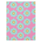 巨大な青いヒッピーの花 テーブルクロス (正面)