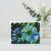 巨大な青い花はがき ポストカード (スタンド正面)