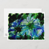巨大な青い花はがき ポストカード (正面/裏面)