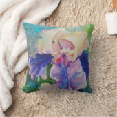 巨大な髭があるアイリス クッション (ブランケット)