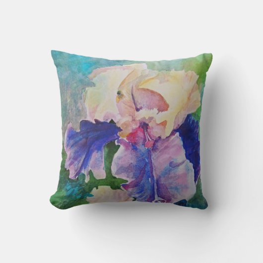 巨大な髭があるアイリス クッション (正面)