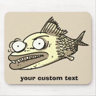 巨大な魚の漫画おもしろい マウスパッド
