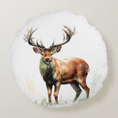 巨大な鹿の角 ラウンドクッション (裏面)