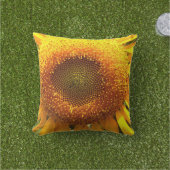 巨大な黄色のひまわり模様 アウトドアクッション (芝生)
