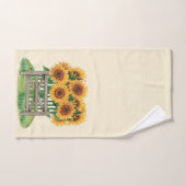 巨大な黄色のひまわり バスタオルセット (ハンドタオル)