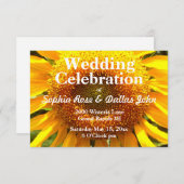 巨大な黄色のマンモスひまわり 招待状 (正面/裏面)